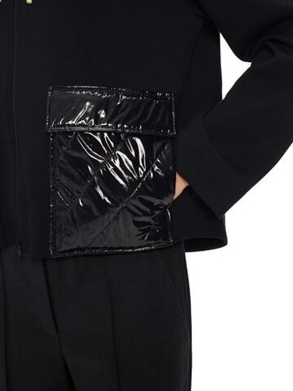 Marc Cain Куртка спортивная с капюшоном и лаковыми вставками