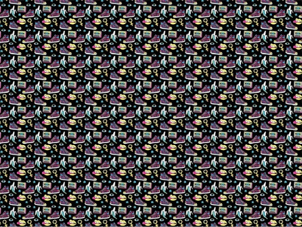 Упаковочная бумага (0,7*1 м) Модные кроссовки, 1 шт.