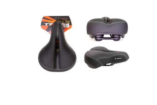 Седло TRIX комфорт 270x200 мм, эластомерное, с вентиляцией, черное