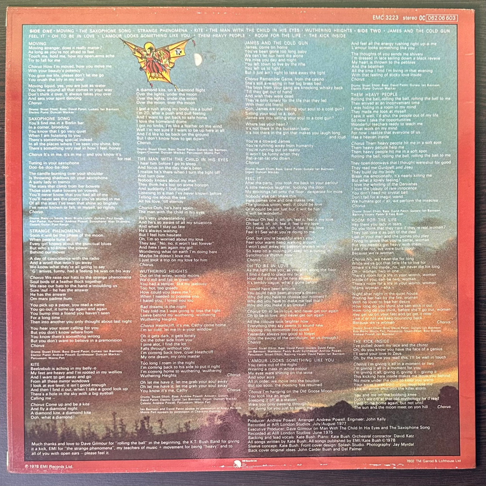 Kate Bush ‎– The Kick Inside (Англия 1978г.)