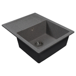 Мойка ML-GMS115 СТАНДАРТ с крылом, темно-серый (309), 645*505*190мм