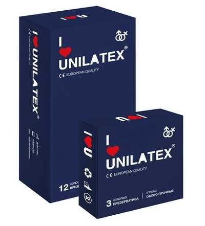 Презервативы UNILATEX особо прочные (3 шт) (Цвет: телесный)