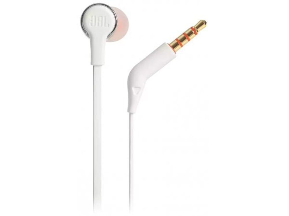 Гарнитура JBL Tune 210, 3.5 мм, вкладыши, серый/белый