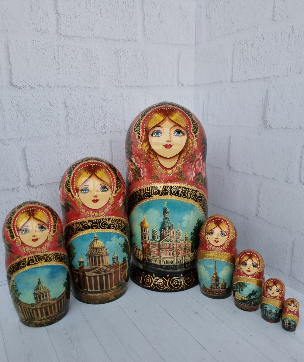 Матрешка "Санкт-Петербург" 7 мест
