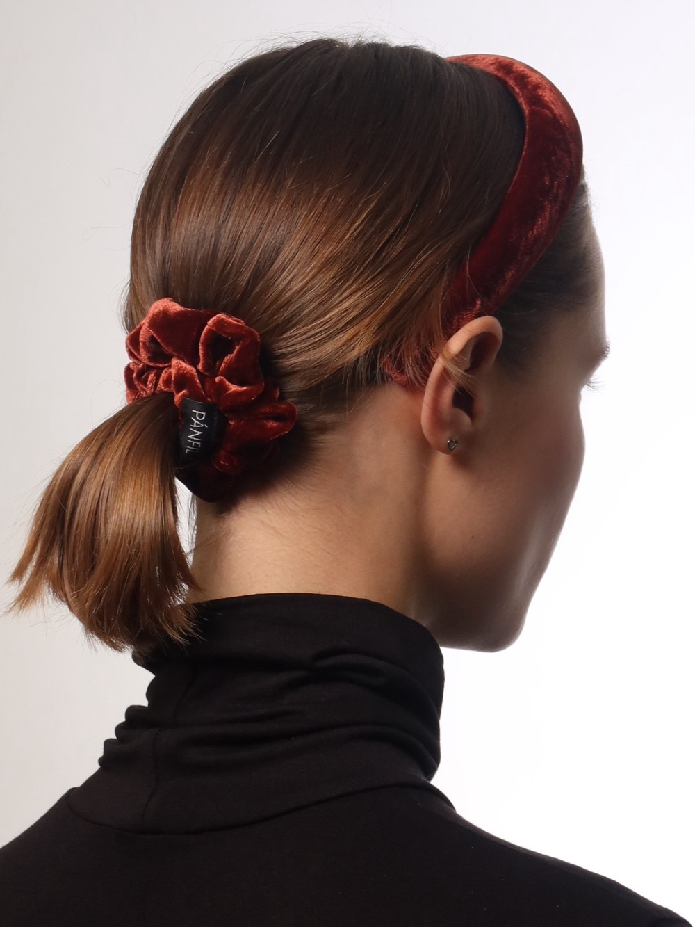 Резинка бархатная оранжевая