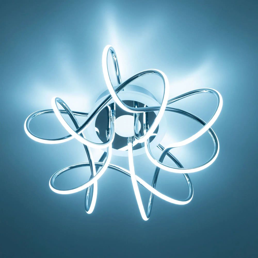 Citilux Джемини Смарт CL229A151E RGB Умная люстра Хром