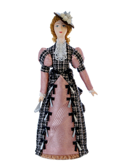 Кукла коллекционная в дневном женском костюме нач. 20 века