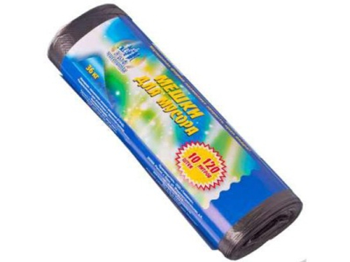 Мешки для мусора 120л 10шт 10 микрон (50шт/кор)