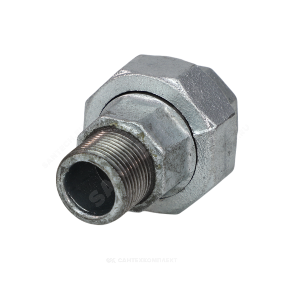 Соединитель прямой американка чугун оц Ду 20 (3/4") ВР/НР Fittex PLUS