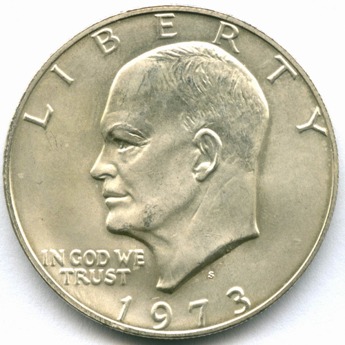 1 доллар 1973 год. (S) США Эйзенхауэр (лунный) AU