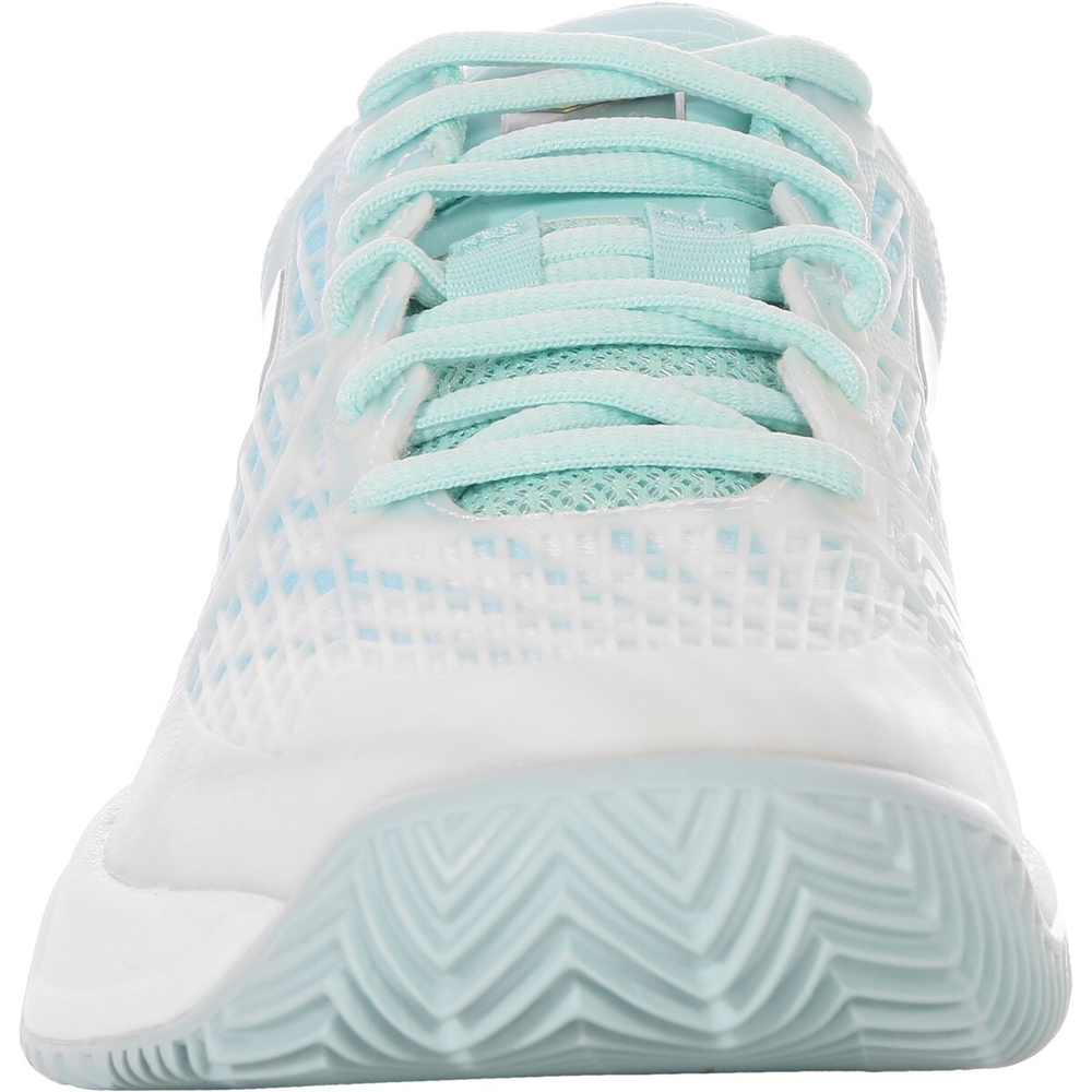 Женские Кроссовки теннисные Lotto Mirage 100 Clay W - all white/saffron/blue параdise