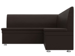 Диван кухонный угловой Уют правый угол, Коричневый, Экокожа, 28385