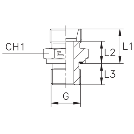 Штуцер FE DLL08 BSP 1/8" (корпус)