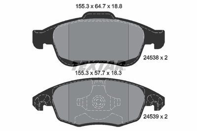 TEXTAR - 2453801-TET - Brake Pad Set, disc brake