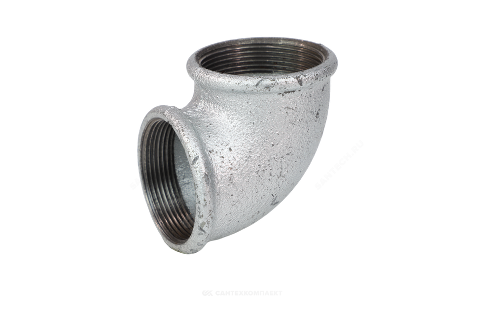 Угольник проходной чугун оц Ду 32 (1 1/4") ВР/ВР Fittex