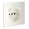 Накладка для розетки с заземлением и защитными шторками, с USB A+C, S70 (хлопок) vls001013