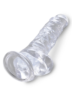 Прозрачный фаллоимитатор King Cock Clear 8 L 22,2 см, ø 5,1 см