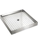 Душевой поддон 800х800 мм. нерж.сталь NOFER 13055.2.S матовый