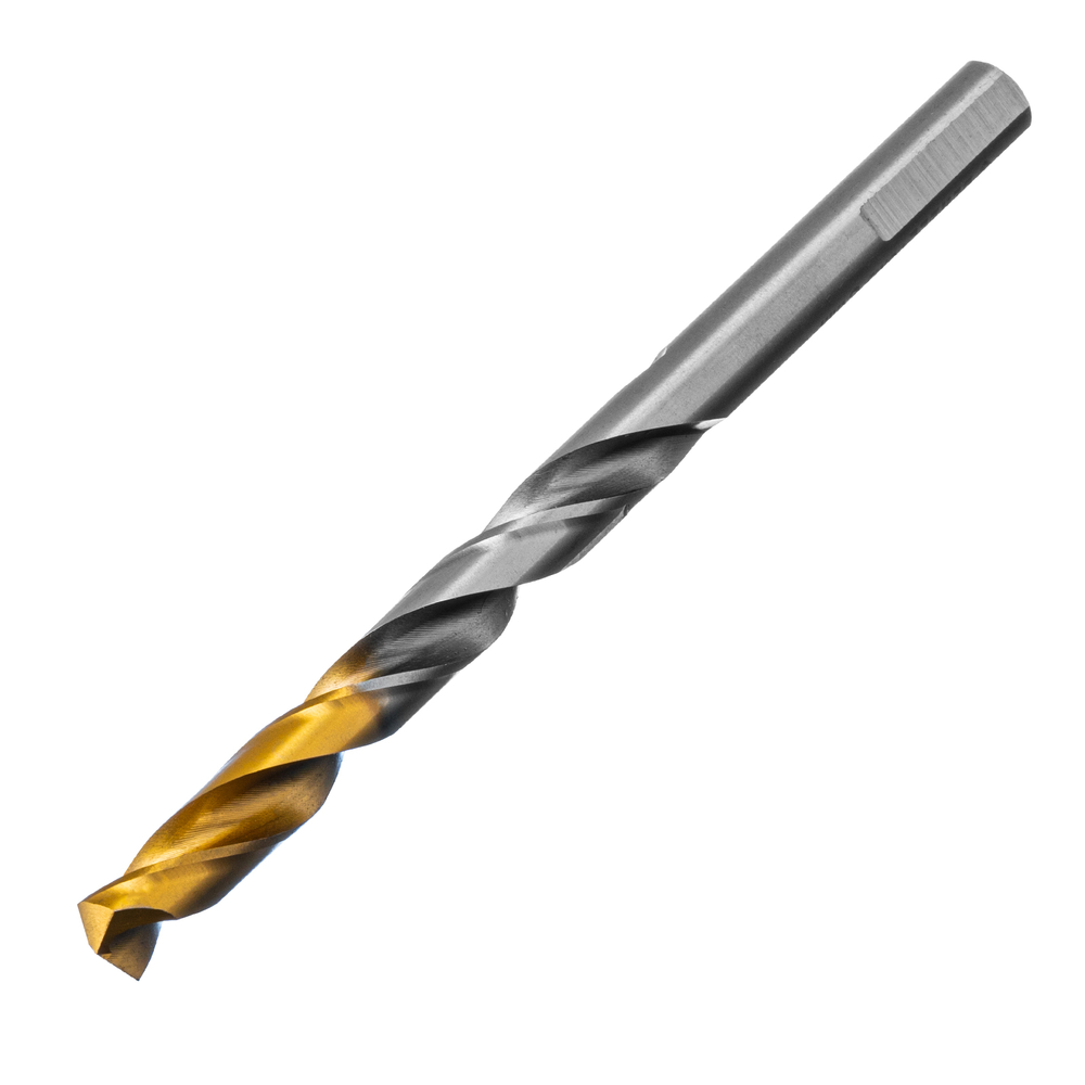 Сверло спиральное по металлу 8 x 117 мм, Р6М5, Golden Tip  Denzel