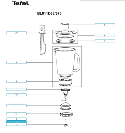 Шайба для блендера Moulinex (Мулинекс) MS-651095