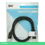 Кабель Buro v 1.2 DisplayPort (m)/DisplayPort (m) 2м позолоченные контакты черный (BHP DPP_1.2-2)
