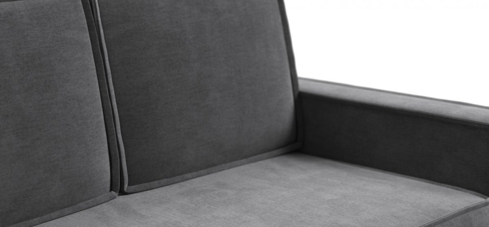 Диван Норд двухместный Велюр Монолит серый