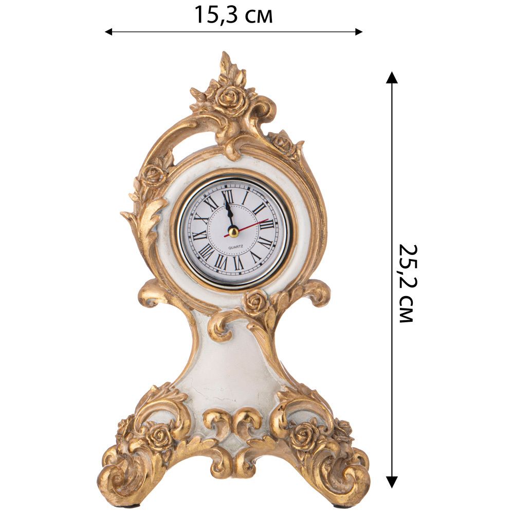 ЧАСЫ НАСТОЛЬНЫЕ КОЛЛЕКЦИЯ "РОКОКО", 15,2*25,2*6,5CM