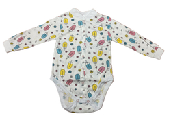 Боди с длинным рукавом на кнопках из кулирки (100% хлопок) на рост 86 см