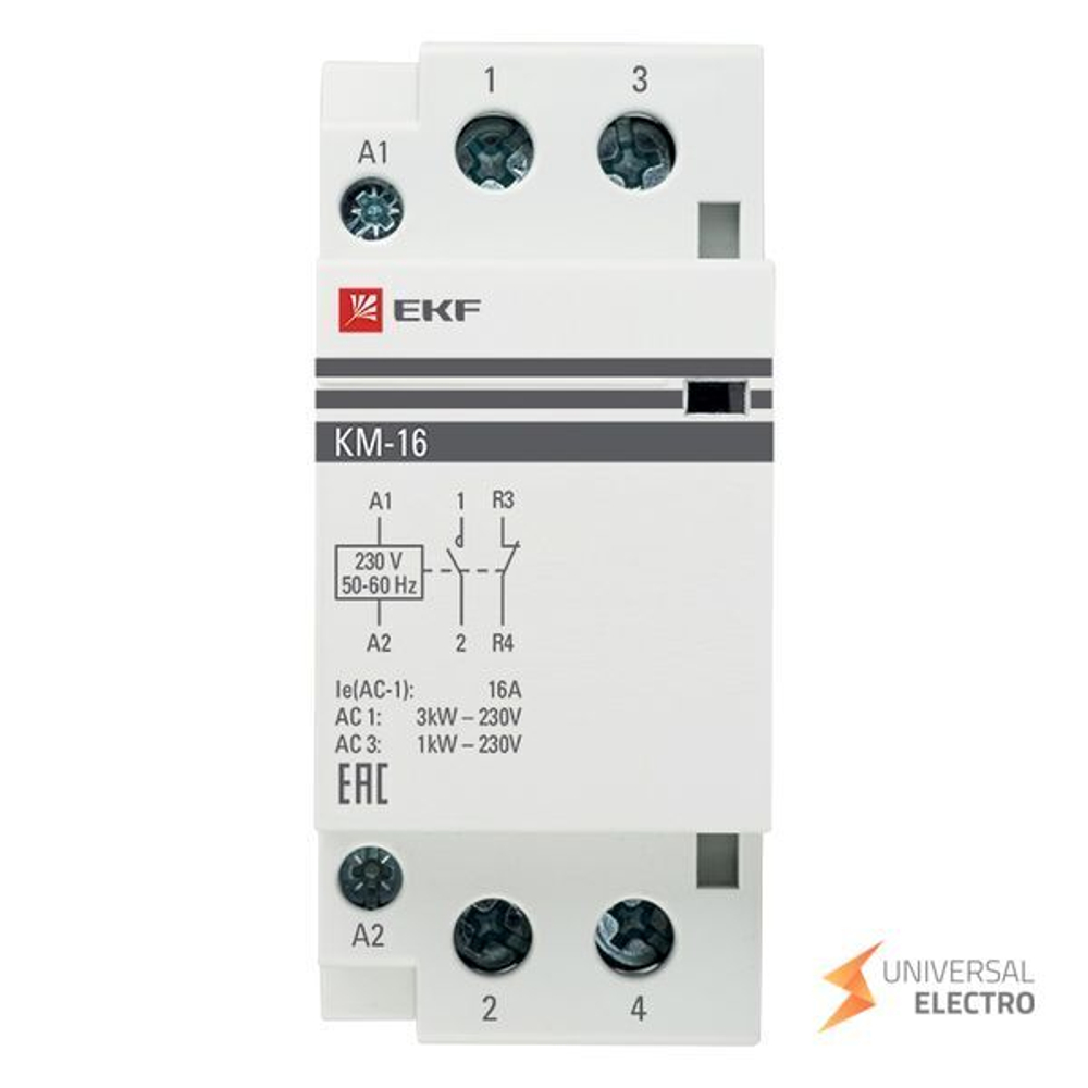 Контактор модульный КМ 16А NО+NC (2 мод,) EKF PROxima