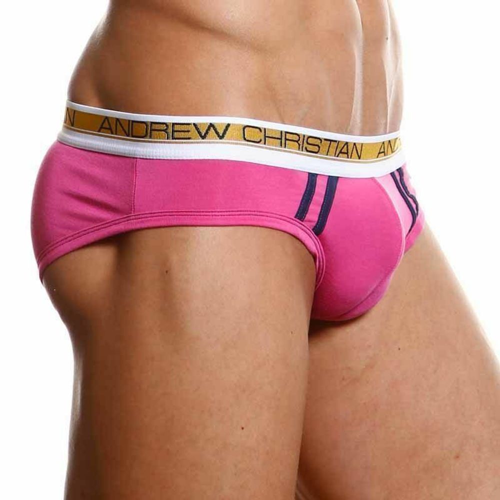 Мужские трусы брифы розовые Andrew Christian Slim Focus Brief Fuchsia