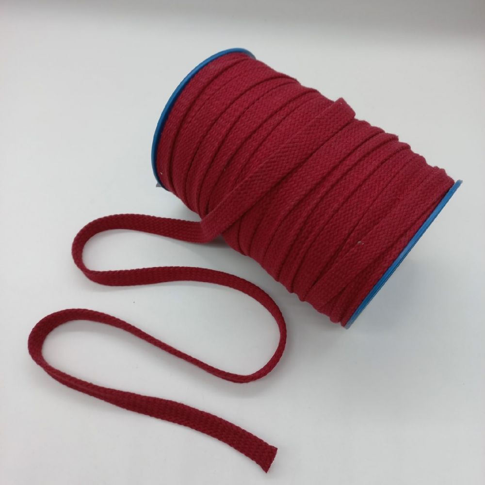Шнур турецкое плетение 15мм 100% хлопок цвет бордовый 014