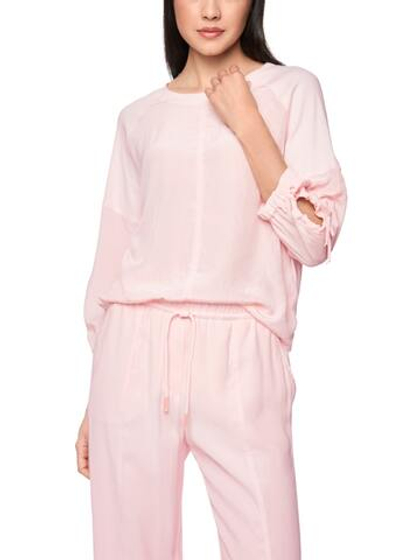 Marc Cain Блуза из комбинированной ткани с разрезами по рукавам