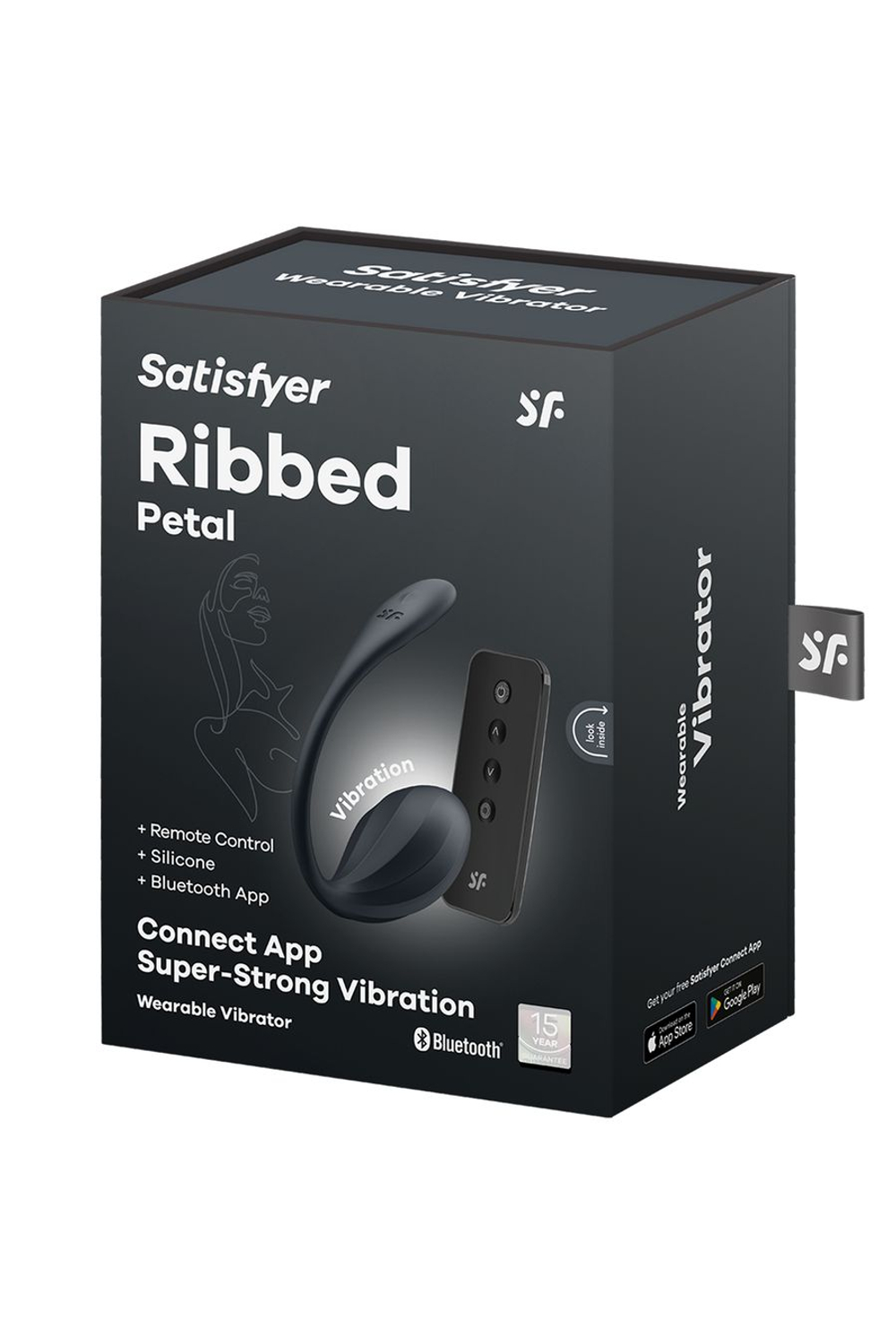 Satisfyer Ribbed Petal Connect App - Виброяйцо с пультом ДУ