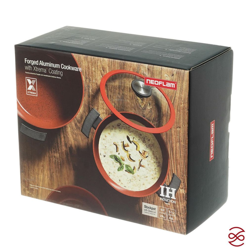 Кастрюля со стеклянной крышкой Neoflam De Chef 4,8 л, 24 см (индукция)