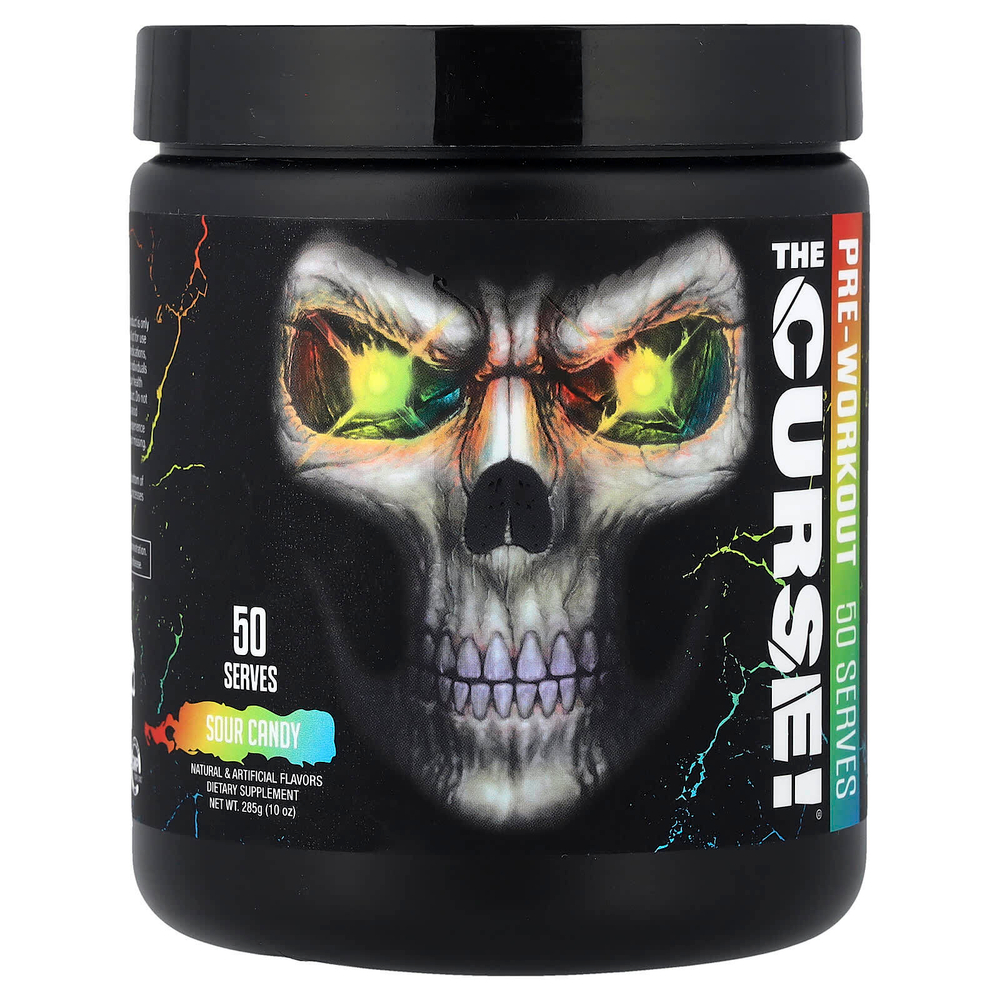 JNX Sports, The Curse!®, предтренировочный комплекс, со вкусом кислой конфеты, 285 г (10 унций)