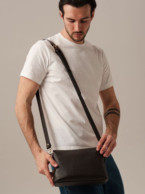 Мужская сумка кроссбоди DBR 7131 коричневый шоколад