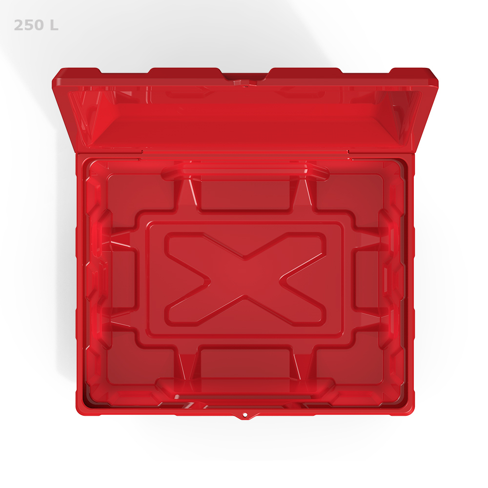 Ящик 250 л красный Полимер-Групп 250 л.(998x815x574см;21кг;красный) - арт.559343