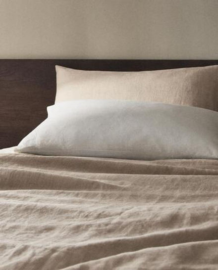 Наволочка Zara Home хлопок, лён 100%, однотонный, 6181/091