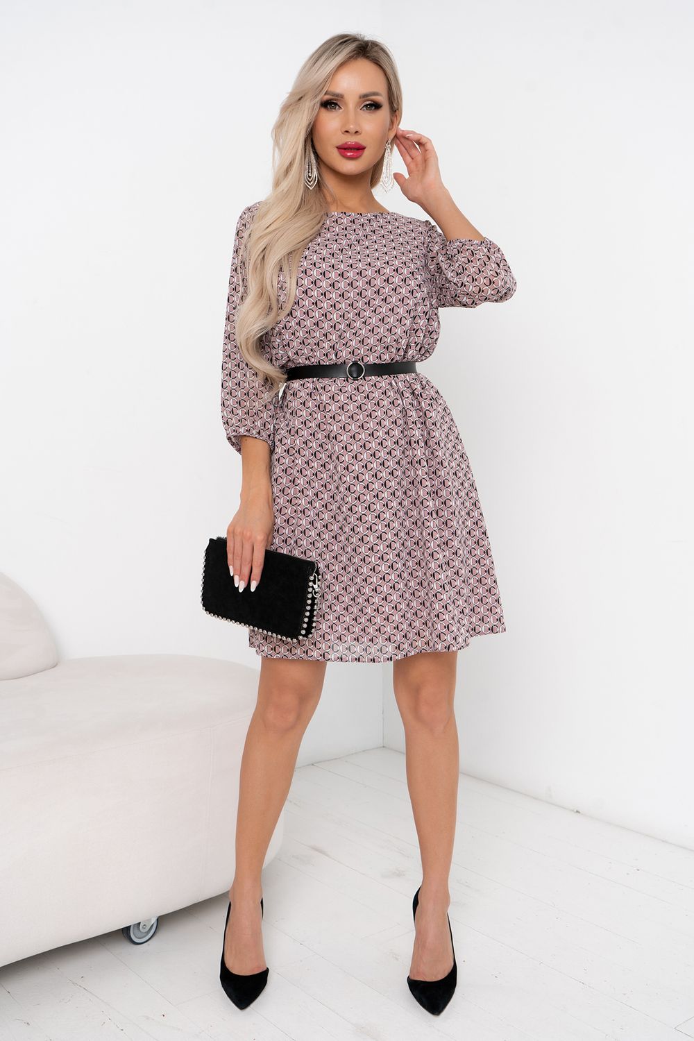 Платье Кэйти (пудровый)-46р-р Р11-1176/2 Nikol