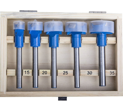 ЗУБР 5 шт: 15-20-25-30-35 мм, твердосплавные резцы, набор композитных сверл форстнера (29945-H5)