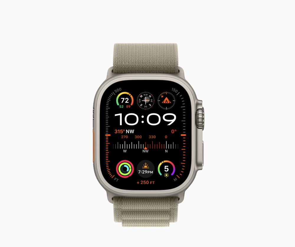 Apple Watch Ultra 2 49mm Olive Alpine Titanium Loop