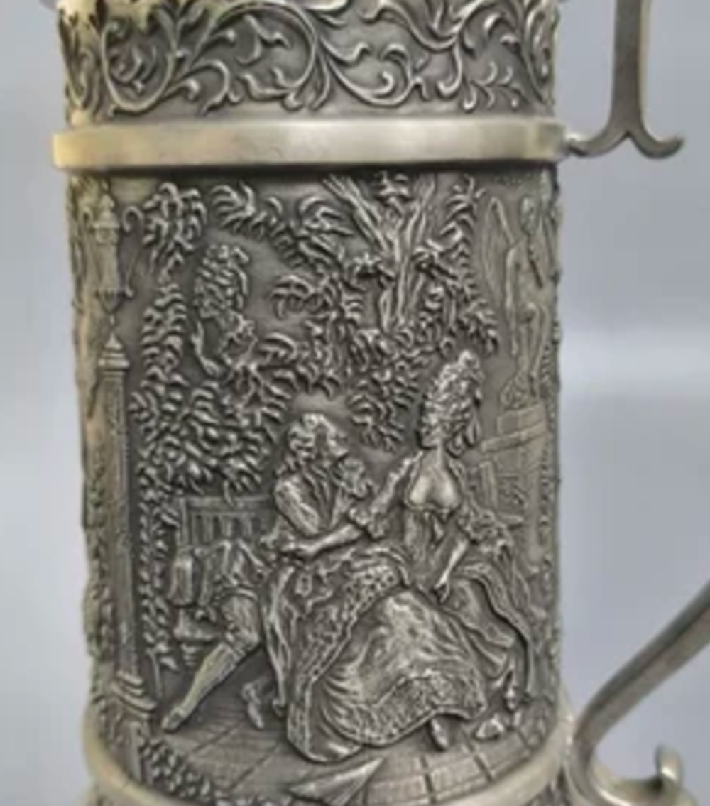 Кружка для пива (большая) "Романтика" Германия BMF - ZINN