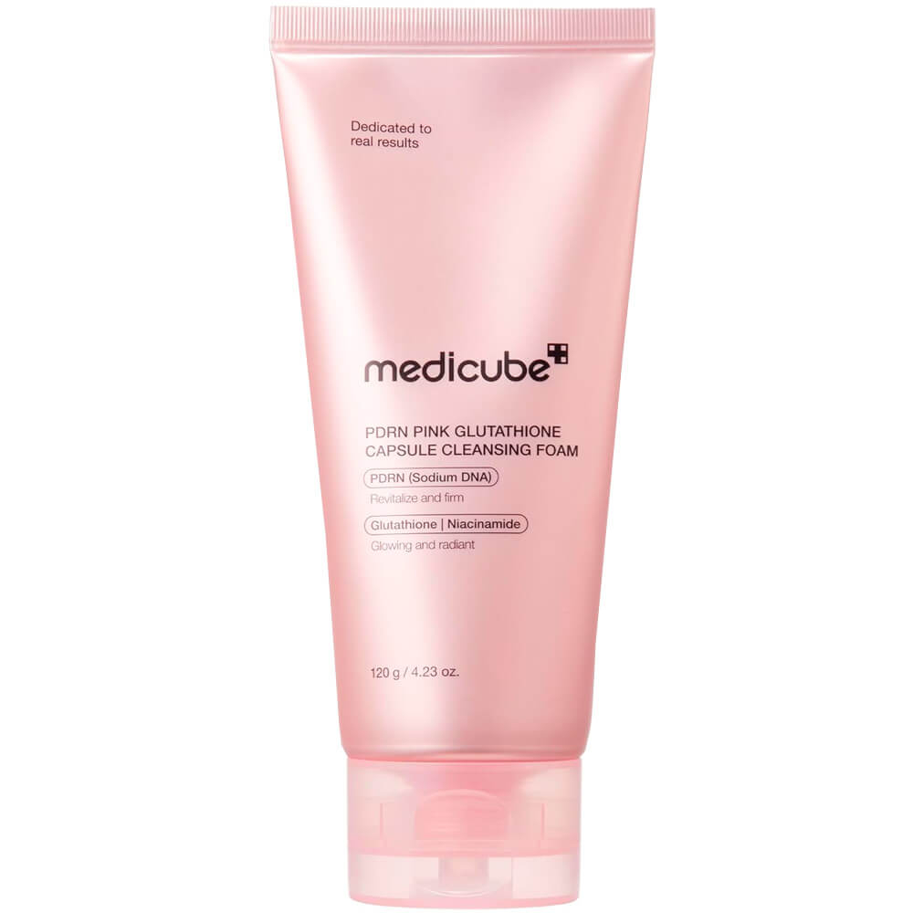 Пенка для умывания с глутатионом и PDRN MEDICUBE PDRN Pink Glutathione Capsule Cleansing Foam 120 гр