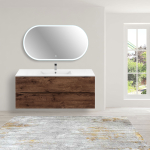 Тумба под раковину Vincea Mia 1200 подвесная, 2 выкатных ящика soft close, R.Wood