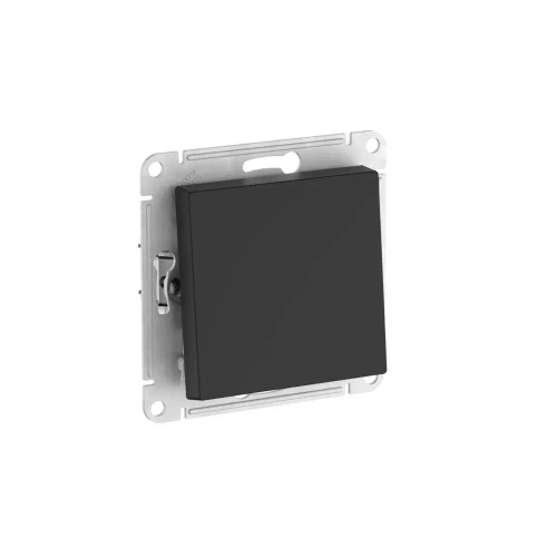 Atlas Design 1-клавишный выключатель, сх.1, 10АХ, мех., быстрозажим. клем., карбон