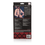 Кляп с наручниками Breathable Ball Gag With Cuffs (Цвет: черный с красным)