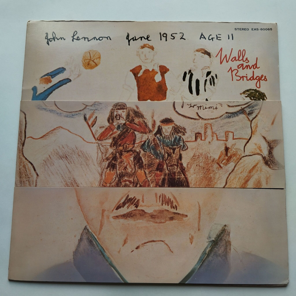 Винтажная виниловая пластинка LP John Lennon Walls And Bridges (Japan 1974) (No Obi) Bless You