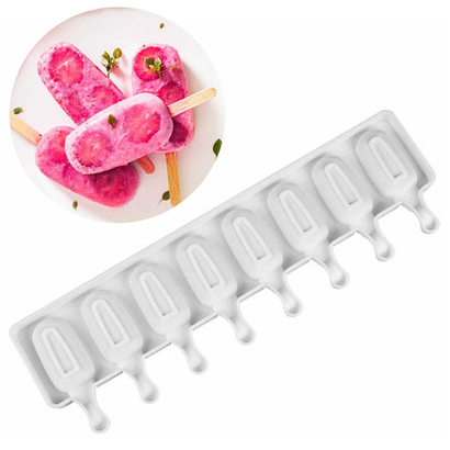 Форма силиконовая для мороженого "Эскимо" 37*68 мм, 8 ячеек