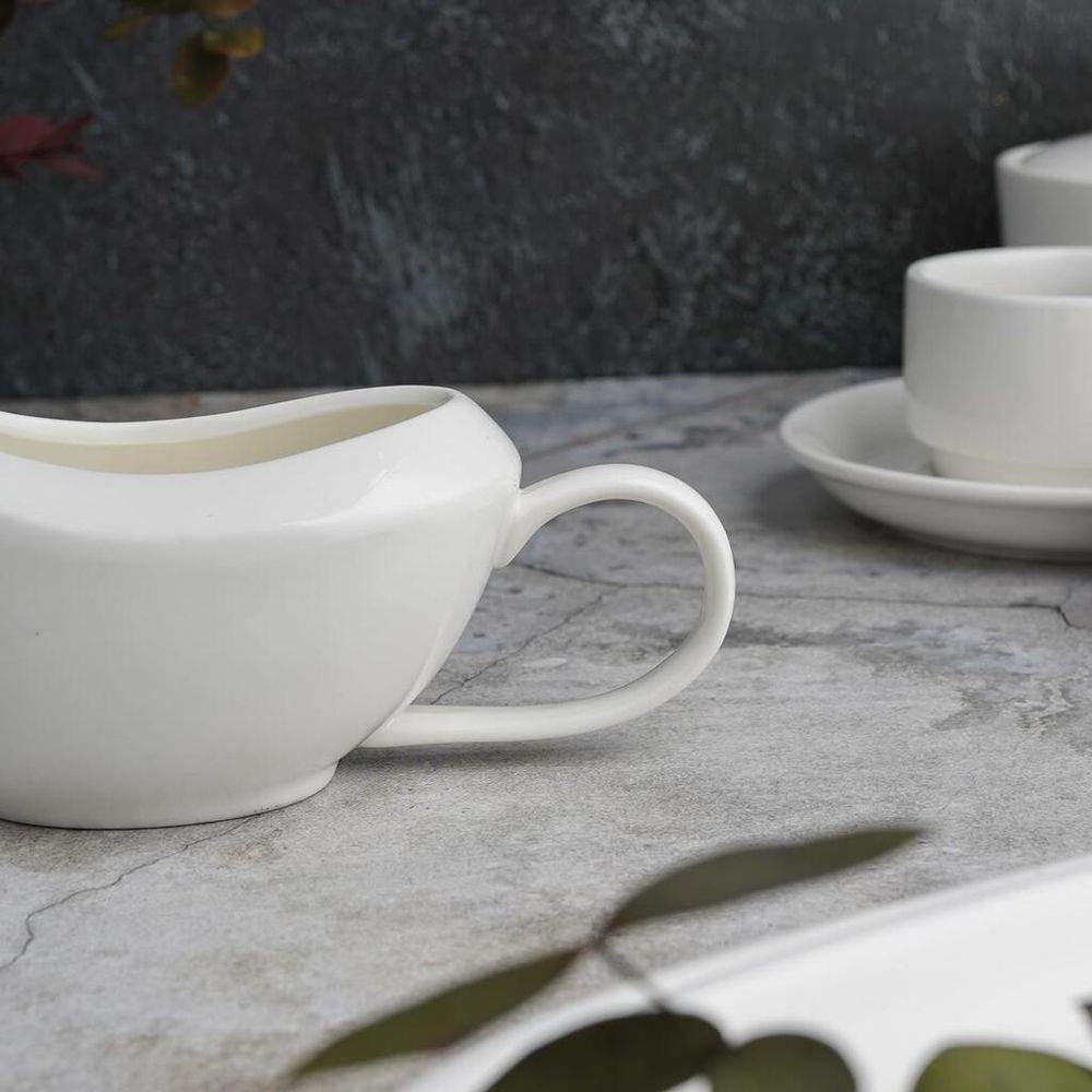 Соусник 160 мл 16,5*6,5 см с ручкой белый фарфор P.L. Proff Cuisine [6]