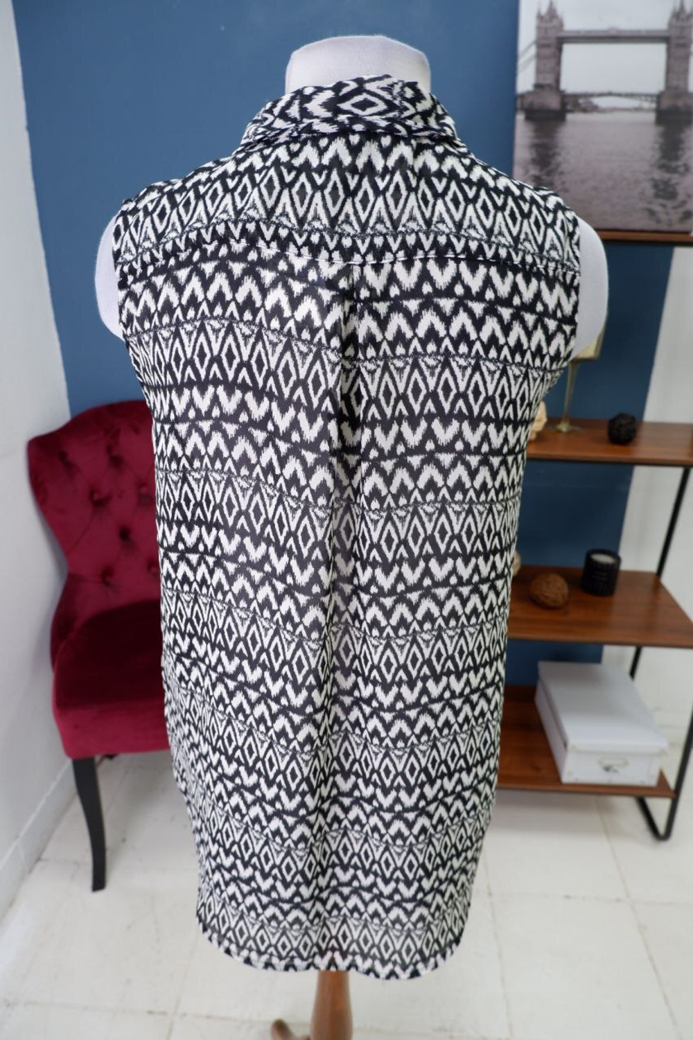 Блузка H&M с принтом 44 размер